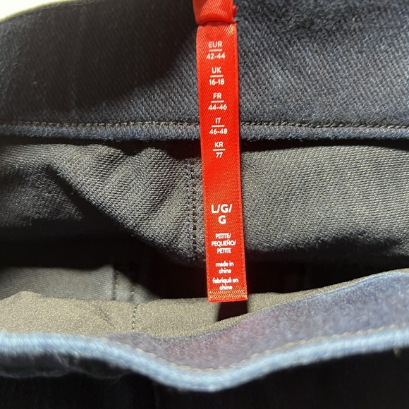 Spanx Ankle Jean-Ish Leggings Womens Large Petite Blue Twilight‎ Rinse Stretch - Picture 9 of 16